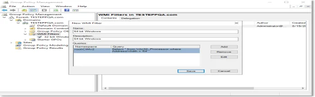 64-bit Windows Management Instrumentation Filters