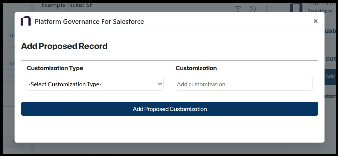 Add Proposed Customization