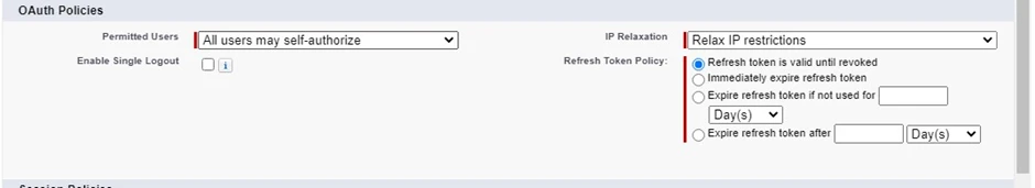 Connected App Policy
