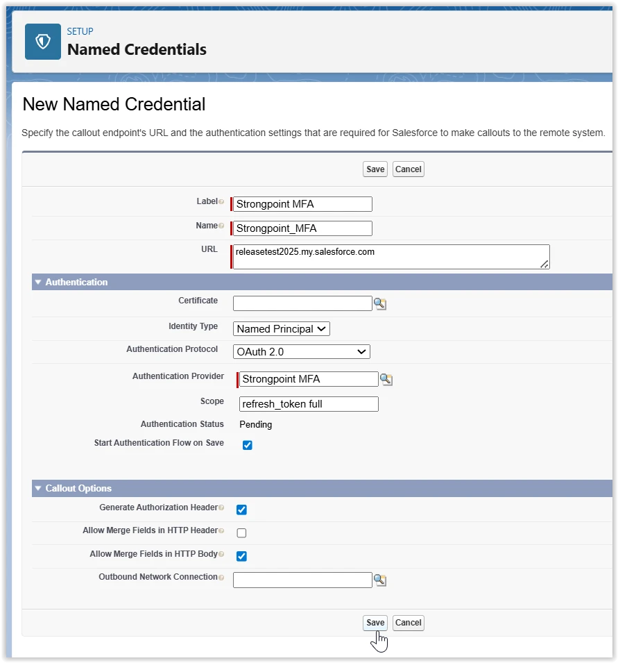 CreateNameCredential