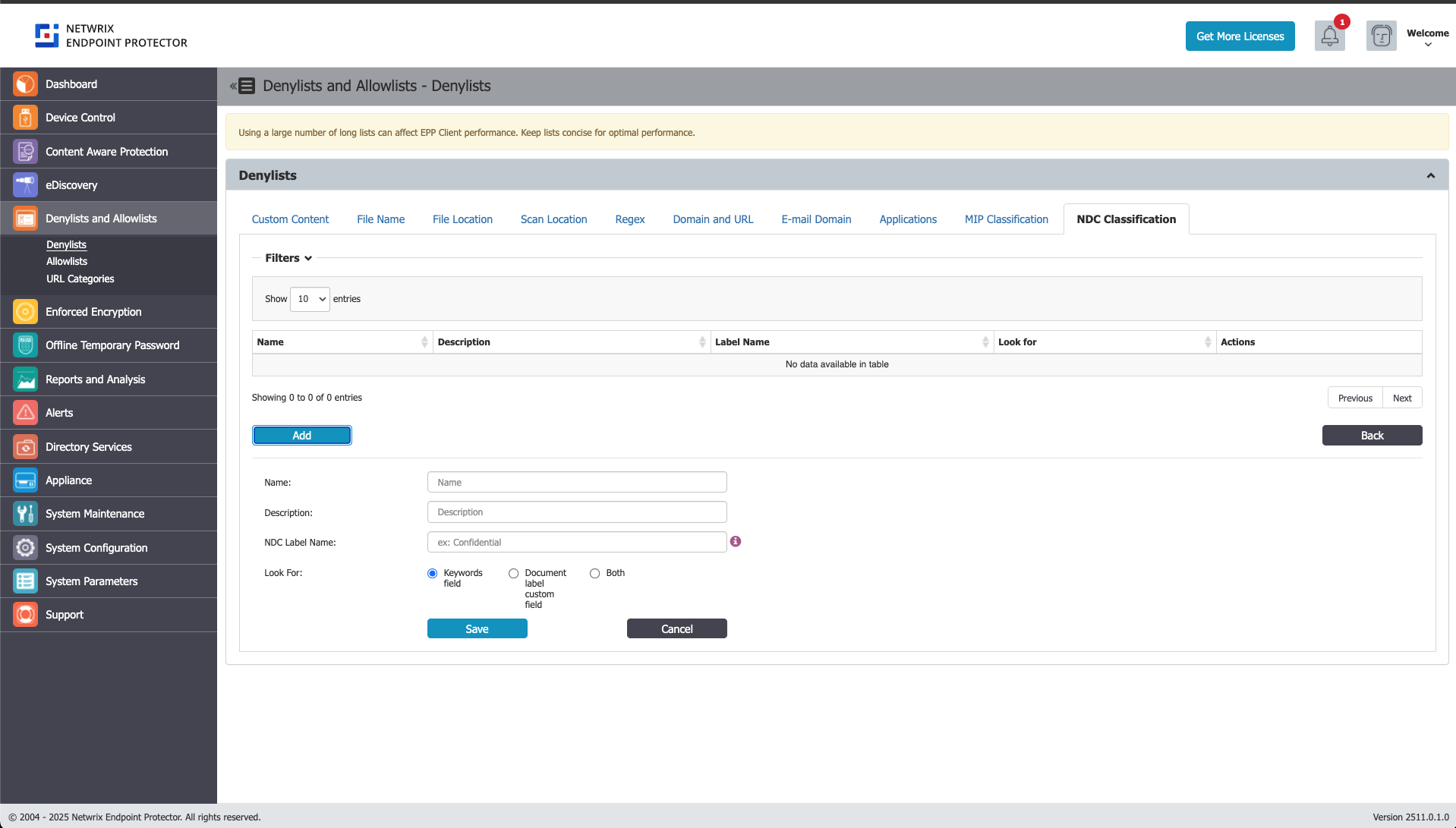 Confguration for Netwrix Data Classification
