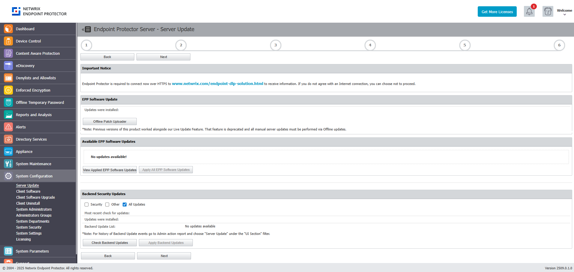 Check and apply the latest security and  Server updates