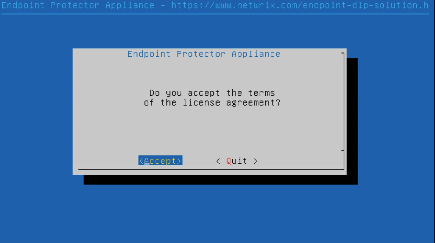Accepting the term of the license