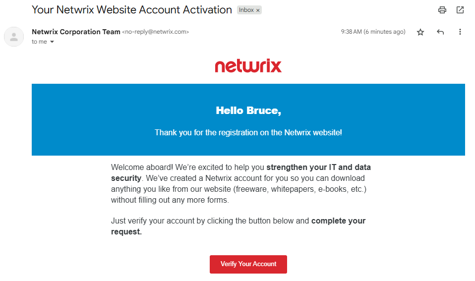Activation Email