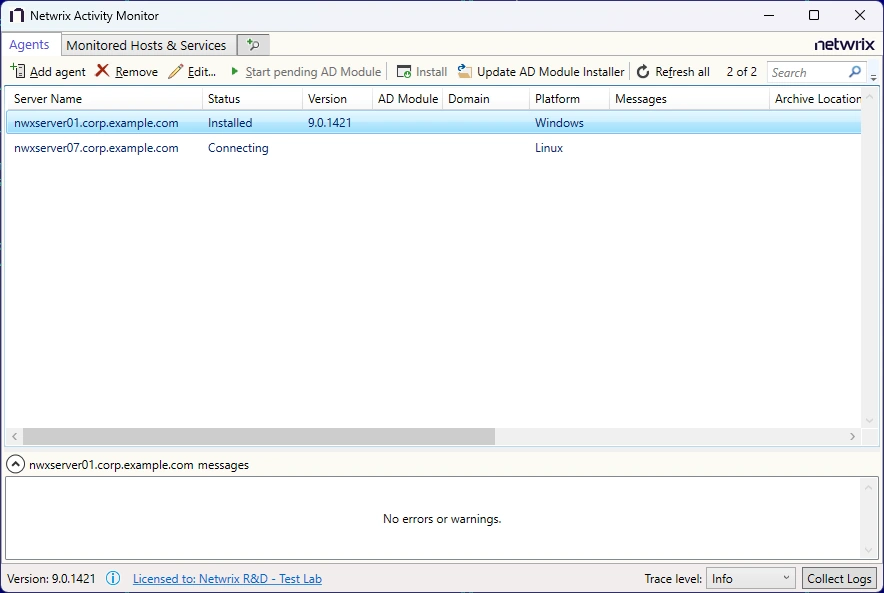 Linux Agent Installed