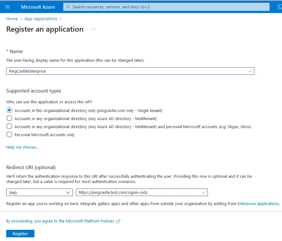 Azure App Registration