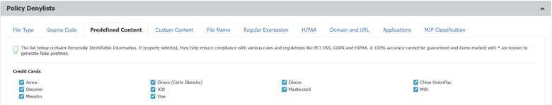 Define CAP Policy Denylists