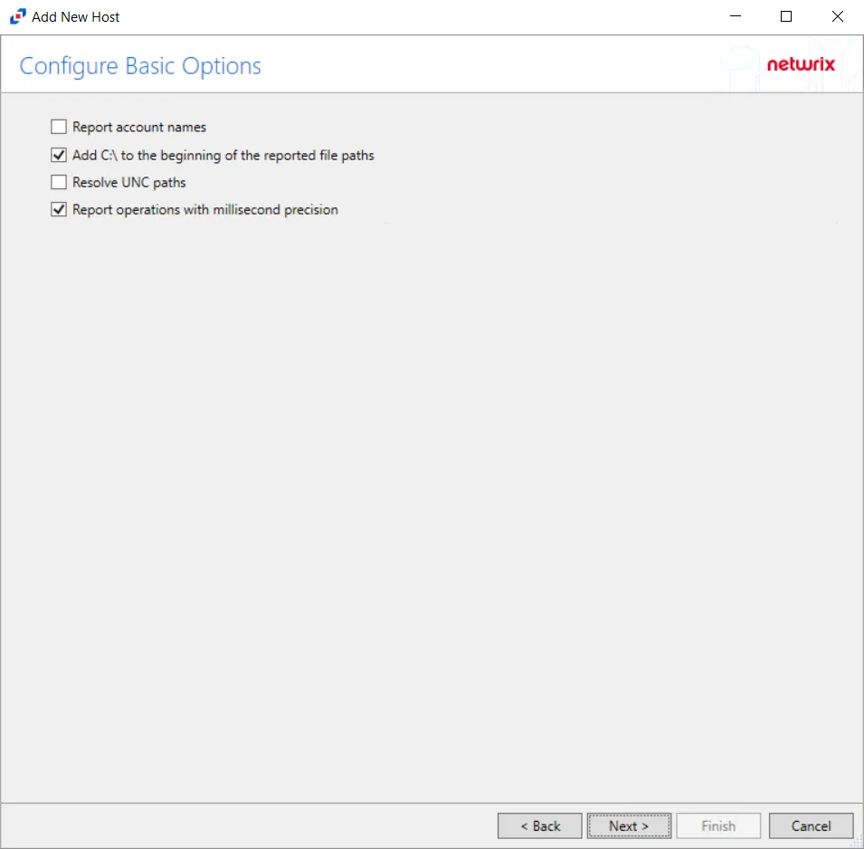Configure Basic Options Page