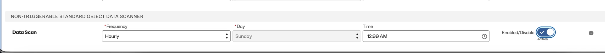 Non-Triggerable Standard Object Data Scanner
