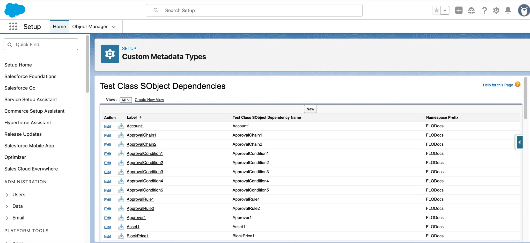 Test Class SObject Dependency