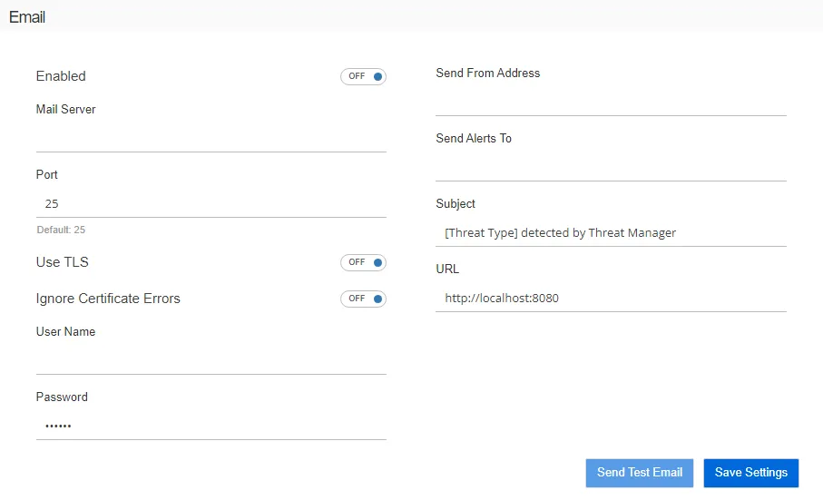 Integrations interface on the Email page showing details