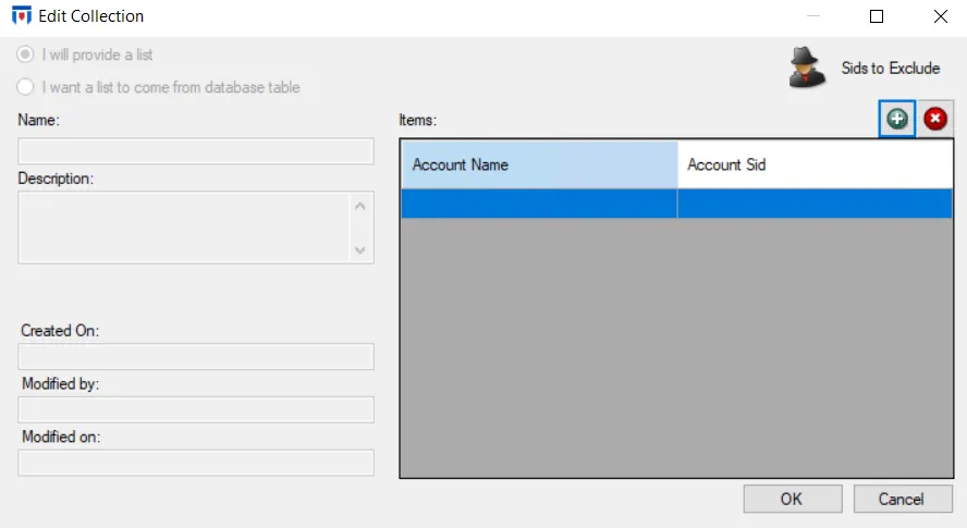 File Monitor Settings &gt; Edit Collection window (for accounts)