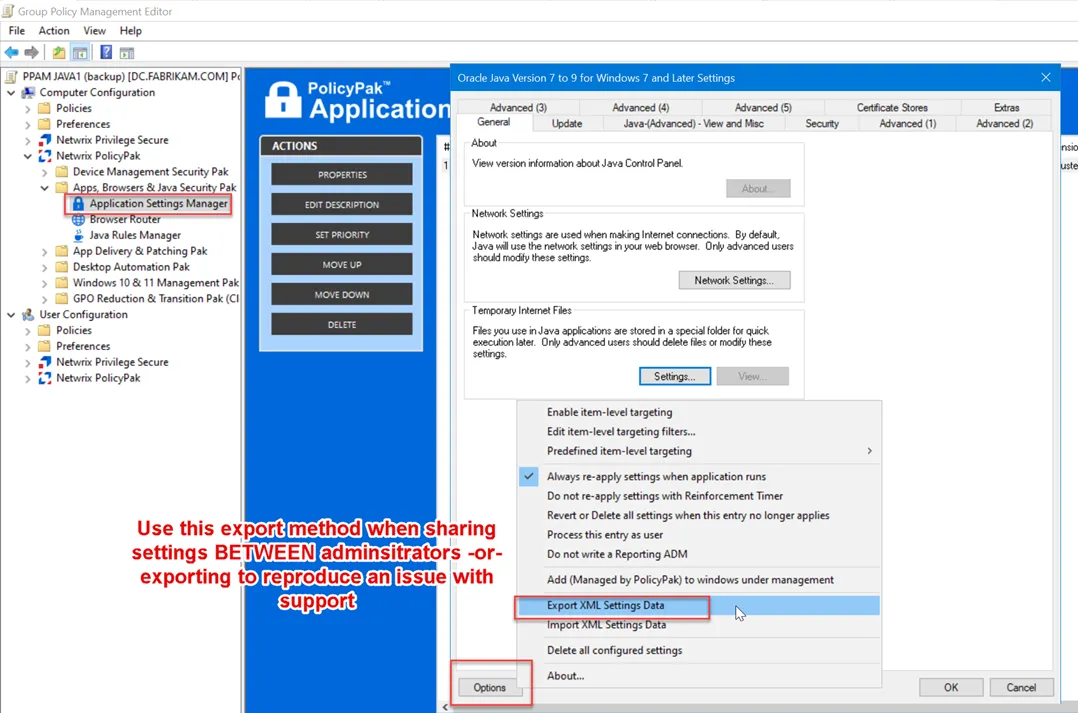 exportfromappmanager