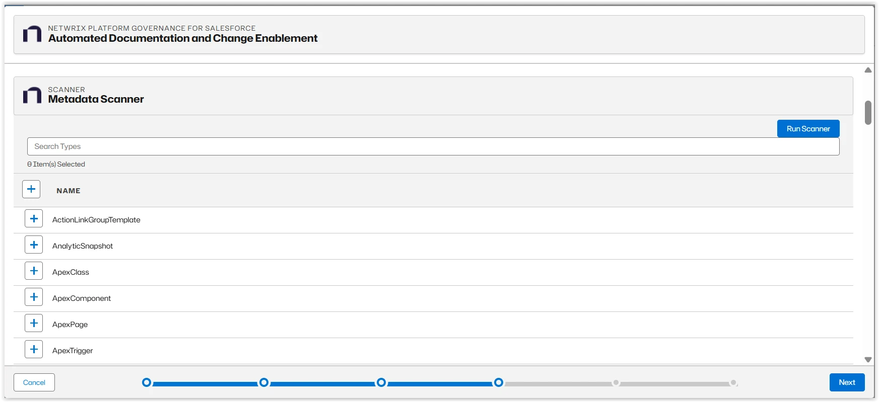 Scroll to the Scanner section