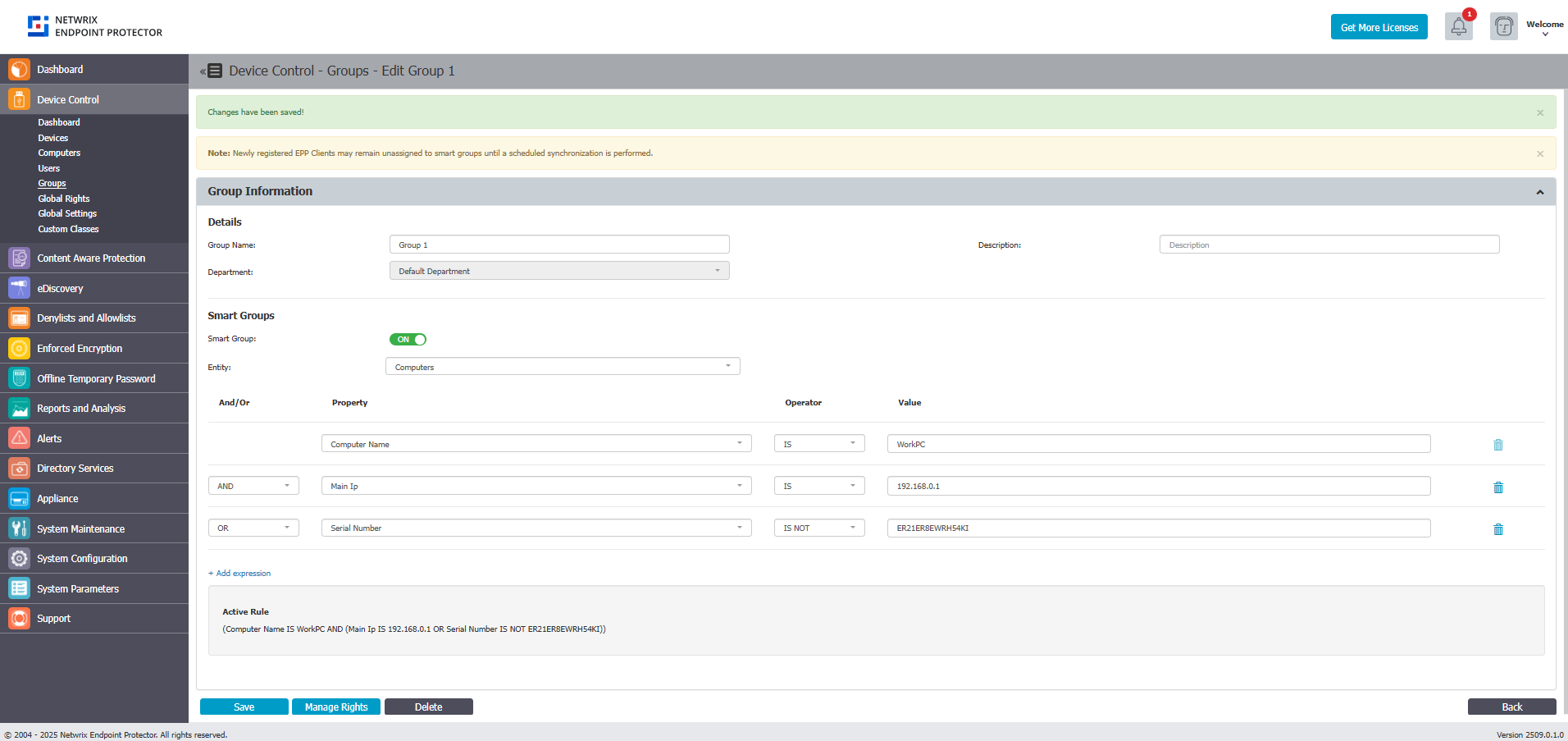 Editing Group Information