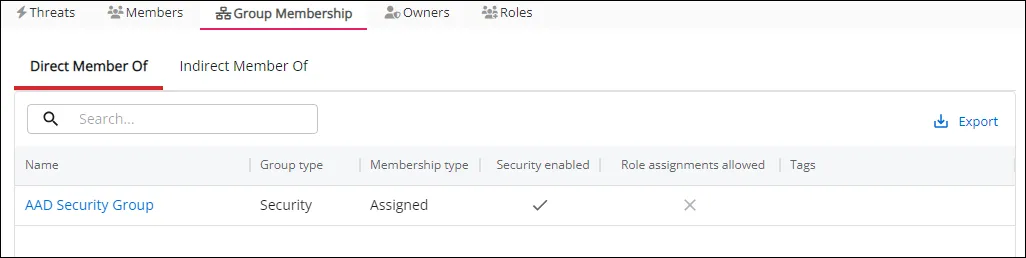 Entra ID Group - Group Membership Tab