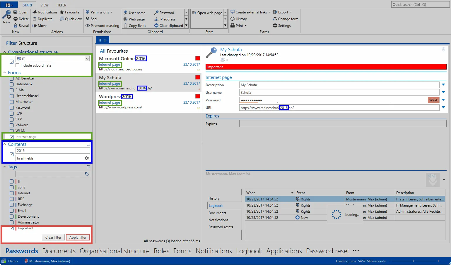 Adding filter criteria
