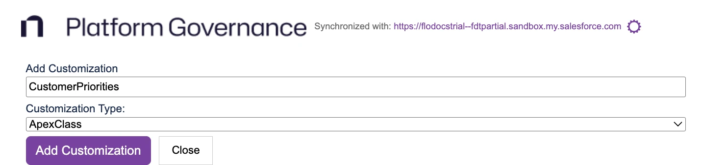 Add a proposed customization