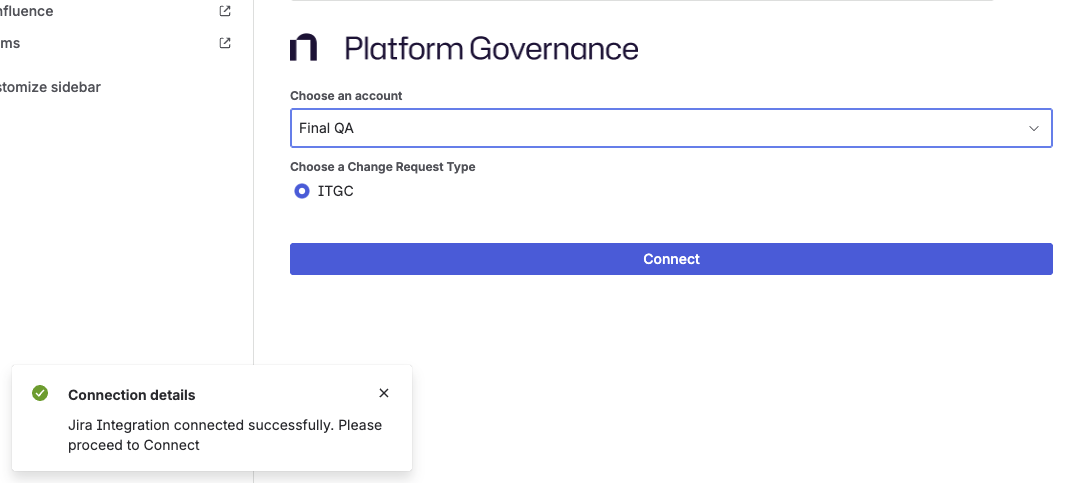 Jira Forge Issue Connect Form Successful