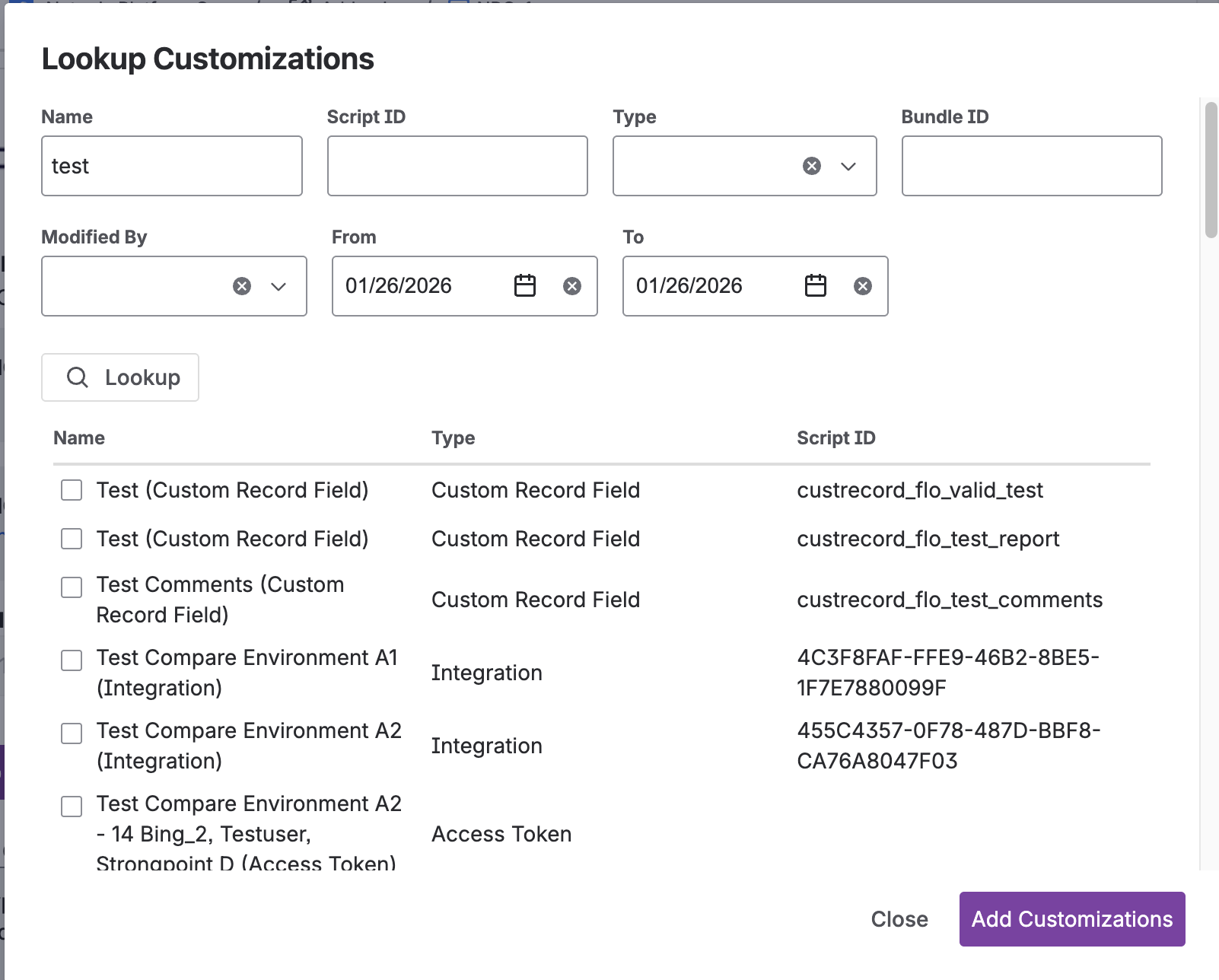 Jira Forge Lookup Customization Modal Name Filter