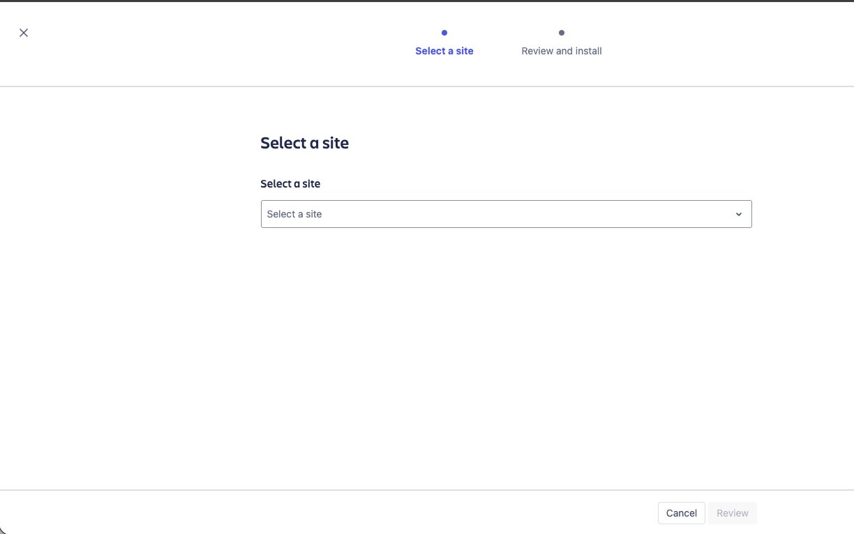 Jira Forge Marketplace Select Site