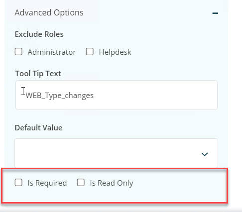 Is Read-Only check box selected in Edit Field dialog box