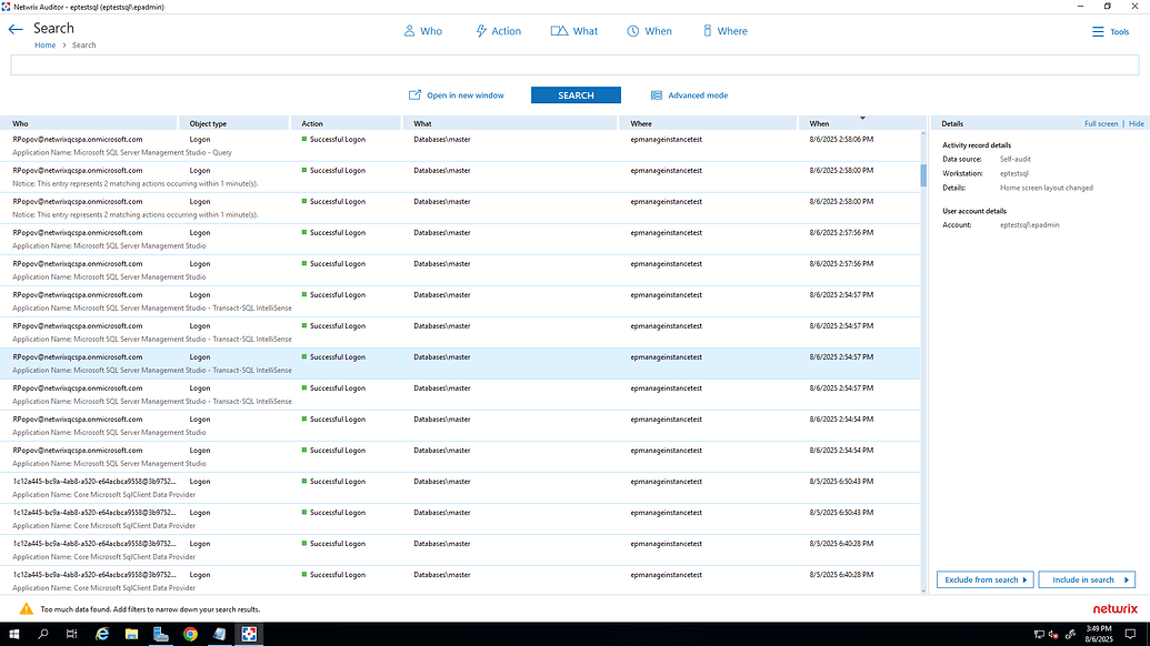 Azure SQL MI Activity Records in Netwrix Auditor