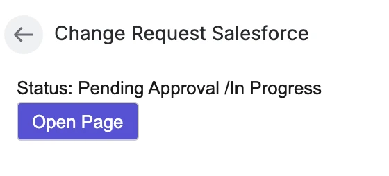 Change Request in Pending Approval