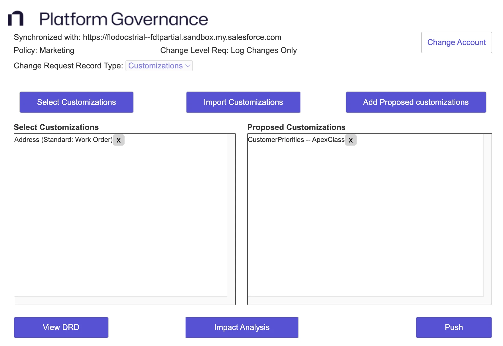 Add a proposed customization