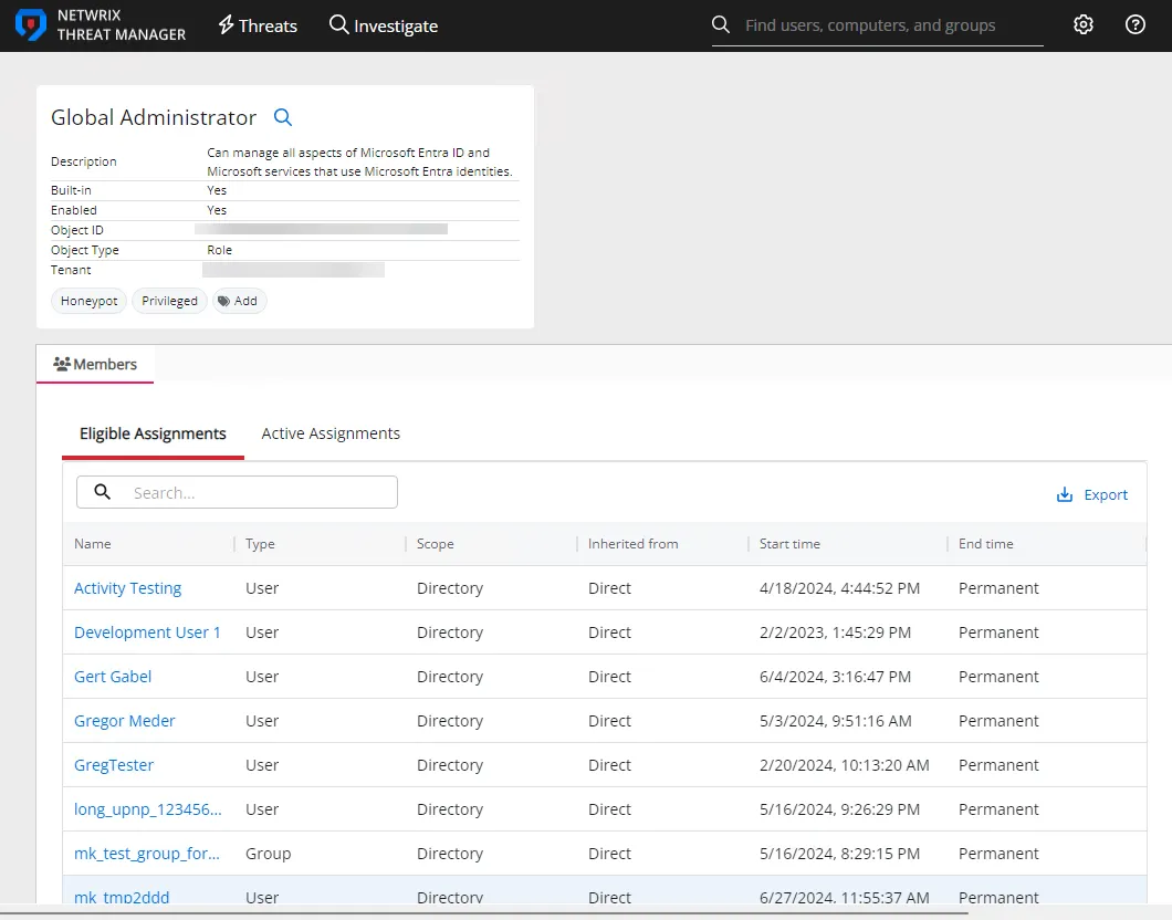Roles Page