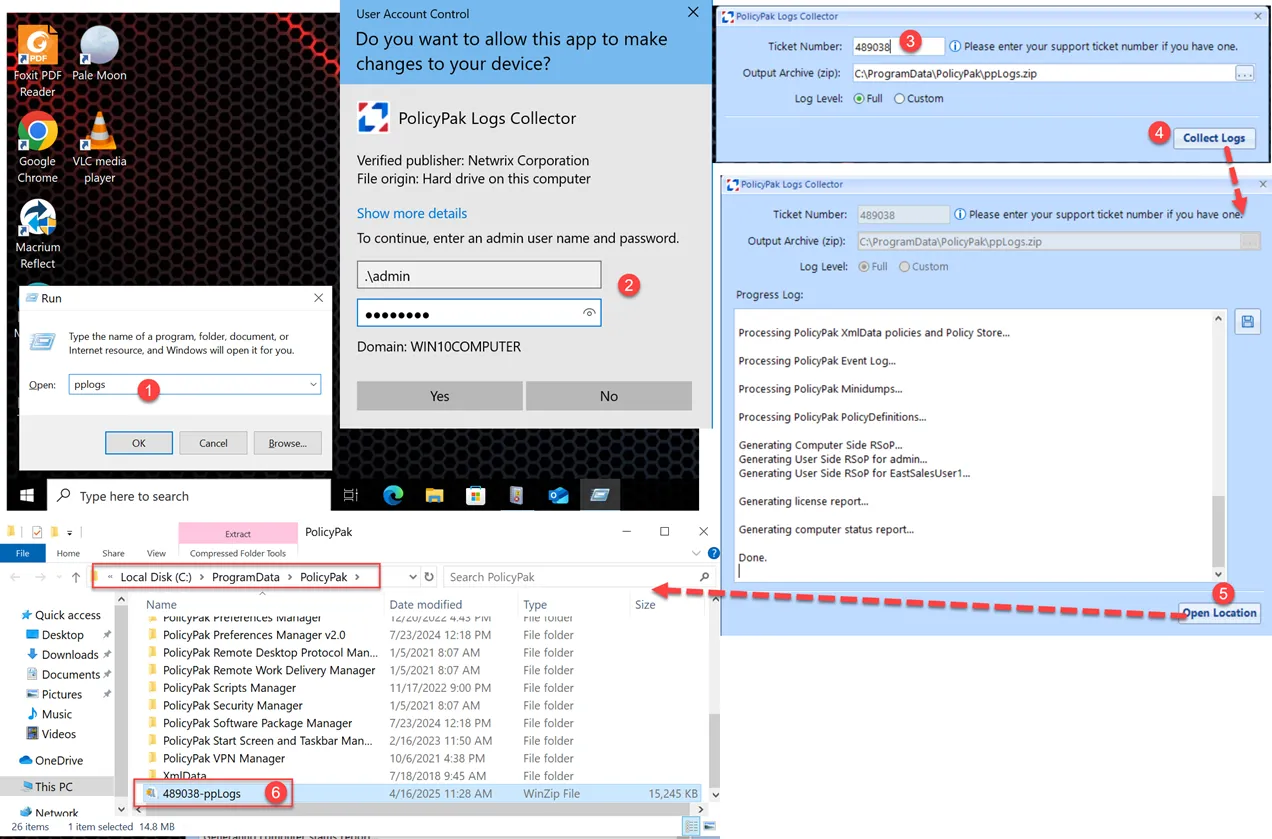 Running the PPLOGS tool