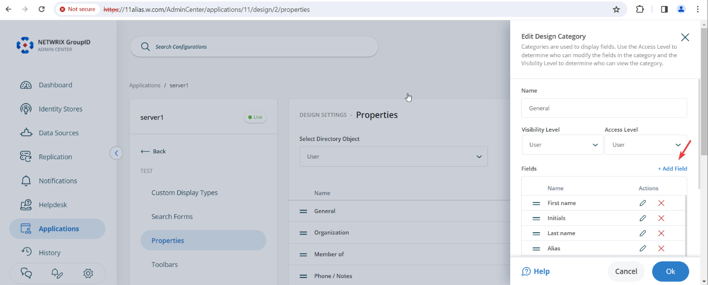 Adding a new field in Directory Manager