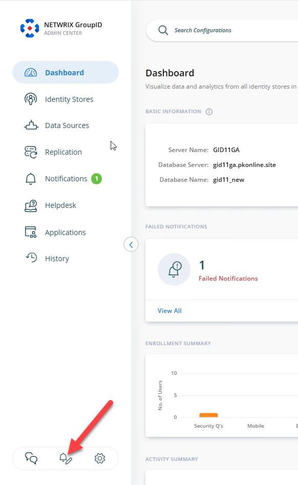 Notification Editor in Directory Manager Admin portal