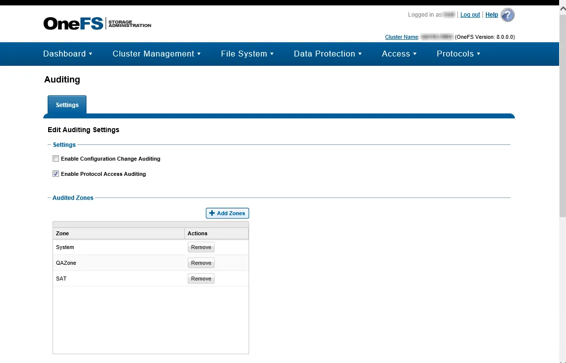 NIS Settings page