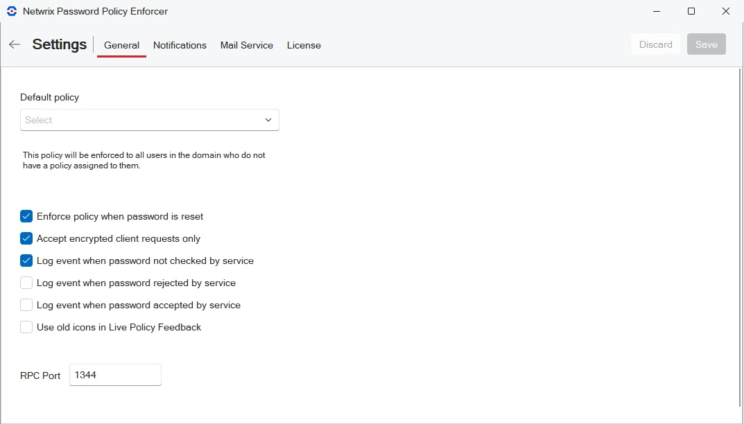 General Settings PPE