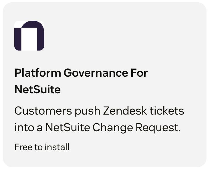 Platform Governance For NetSuite app in the Marketplace